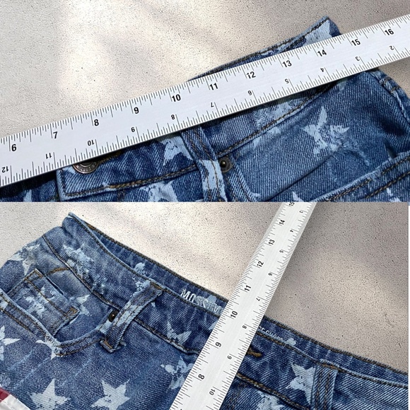 Mossimo Supply Co. High Rise American Flag Denim Shorts - Picture 6 of 6